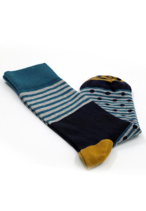 Șosete Bărbătești Organice Fără Cusătură,cu buline colorate , Engros